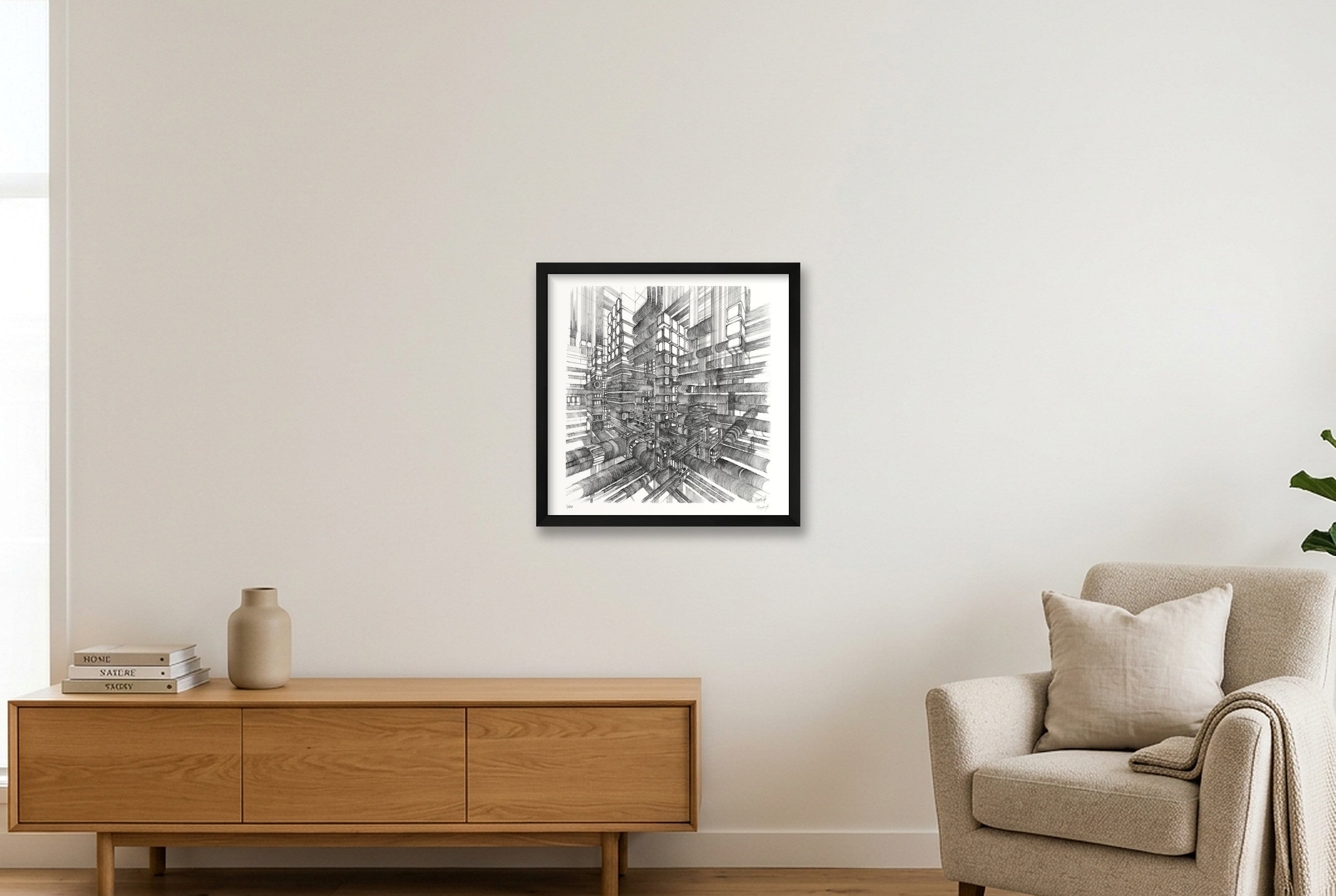 Frag amas 2 — 40×40cm, 16×16" Black Frame