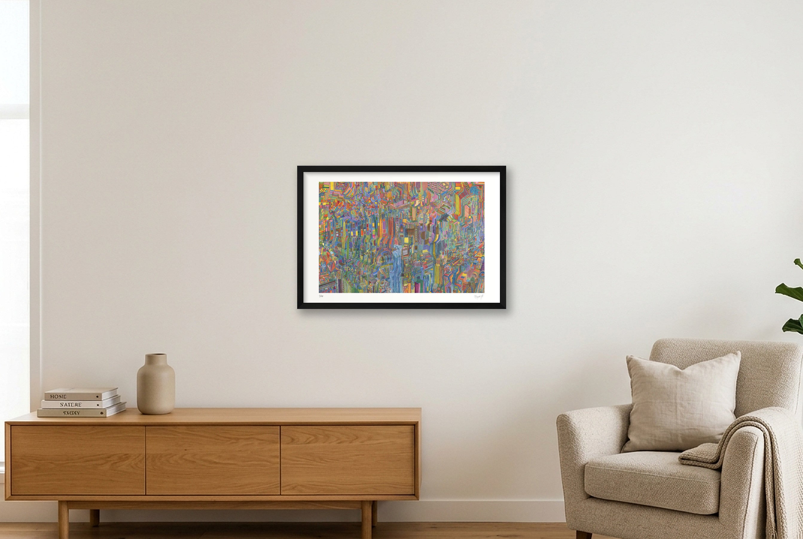 Futur amas 1 — 60×40cm, 24×16" Black Frame
