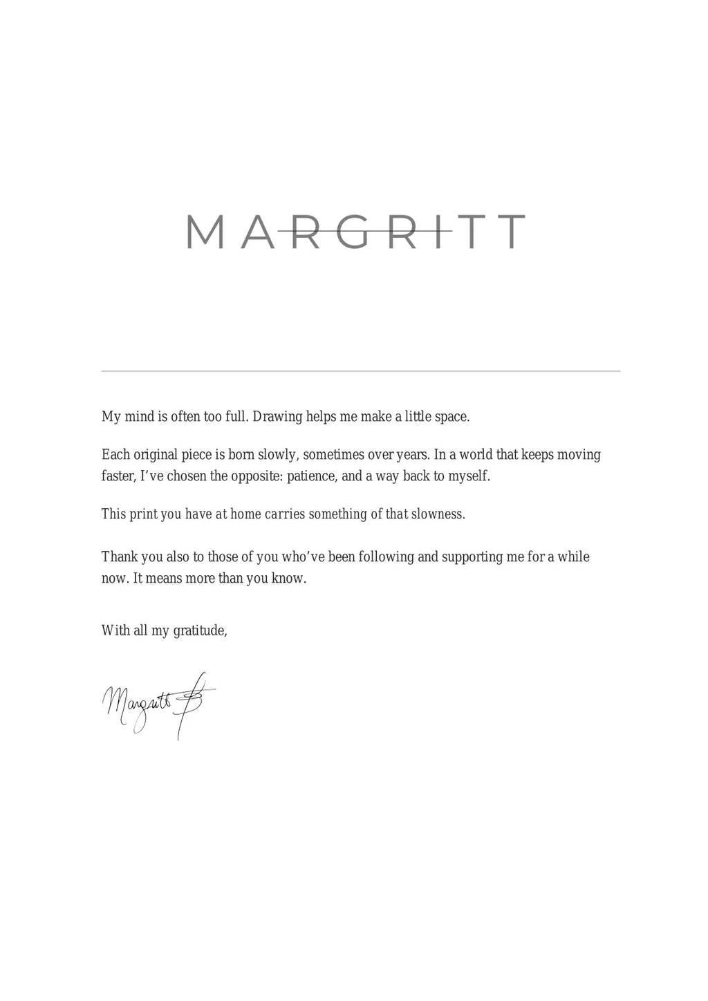 Frag amas 3 — A letter from the artist