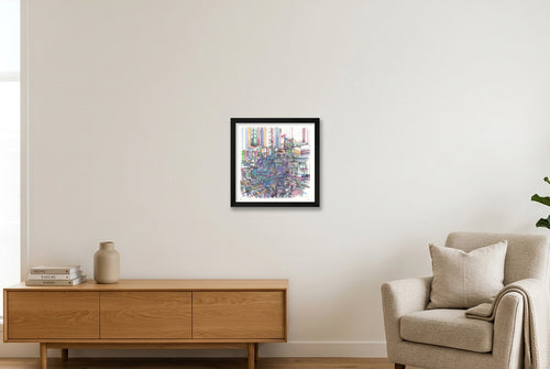 Frag amas 1 — 30×30cm, 12×12" Black Frame